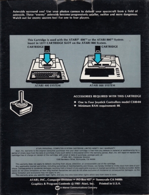 Asteroids cart large back