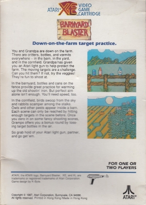 Barnyard Blaster cart back