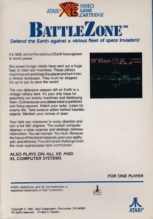 Battle Zone cart back