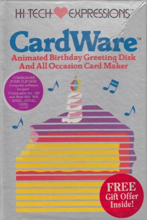 Cardware disk box front