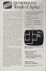 Dunjonquest temple apshai 81 cass back