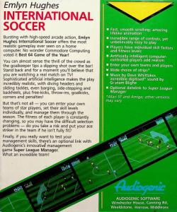 Emlyn Hughes International Soccer back