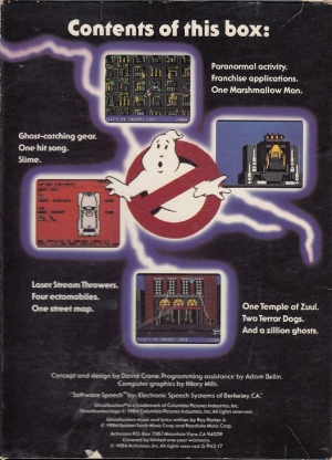 Ghostbusters Activision disk back