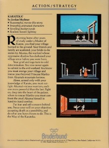 Karateka disk back