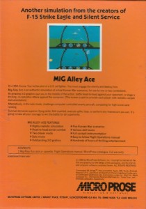 Mig Alley Ace disk back