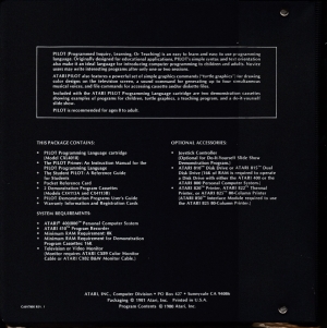 Pilot Educators Package back