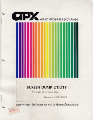 Screen Dump Utility disk