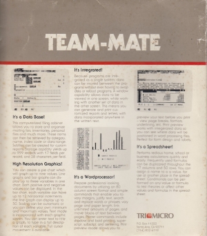 Team Mate disk back